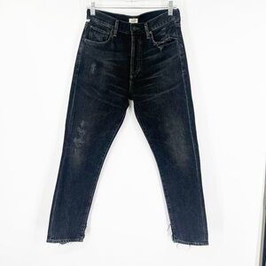 Citizens of Humanity COH Liya High Rise Classic Fit Crop Jeans Button Fly
